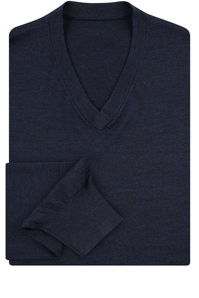 Solid Black V-Neck Knit