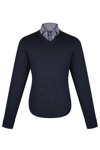 Solid Black V-Neck Knit