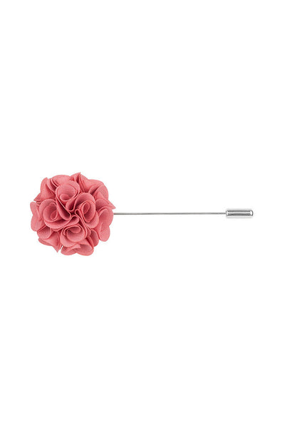 Pink Silk Flower Lapel Pin