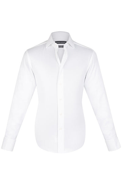 Eclissi Fine Stripe Semi Cut-Away Collar Shirt with Button Cuffs
