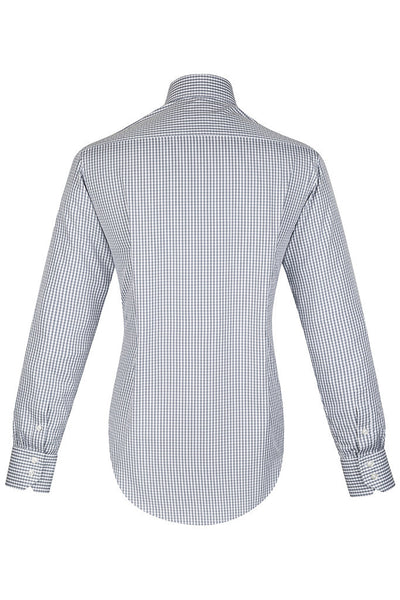 Lancia Gingham Check Semi Cut-Away Collar Shirt with Button Cuffs