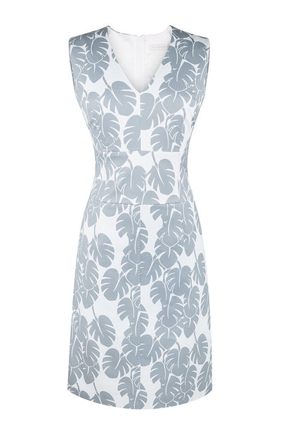 Platino and Polvere Monstera Leaf Cotton