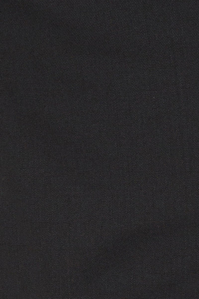 Black Stretch Wool Twill Dress