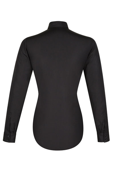Black Cotton Poplin Dinner Shirt