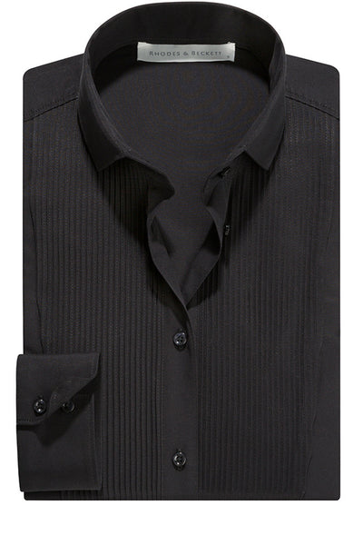 Black Cotton Poplin Dinner Shirt
