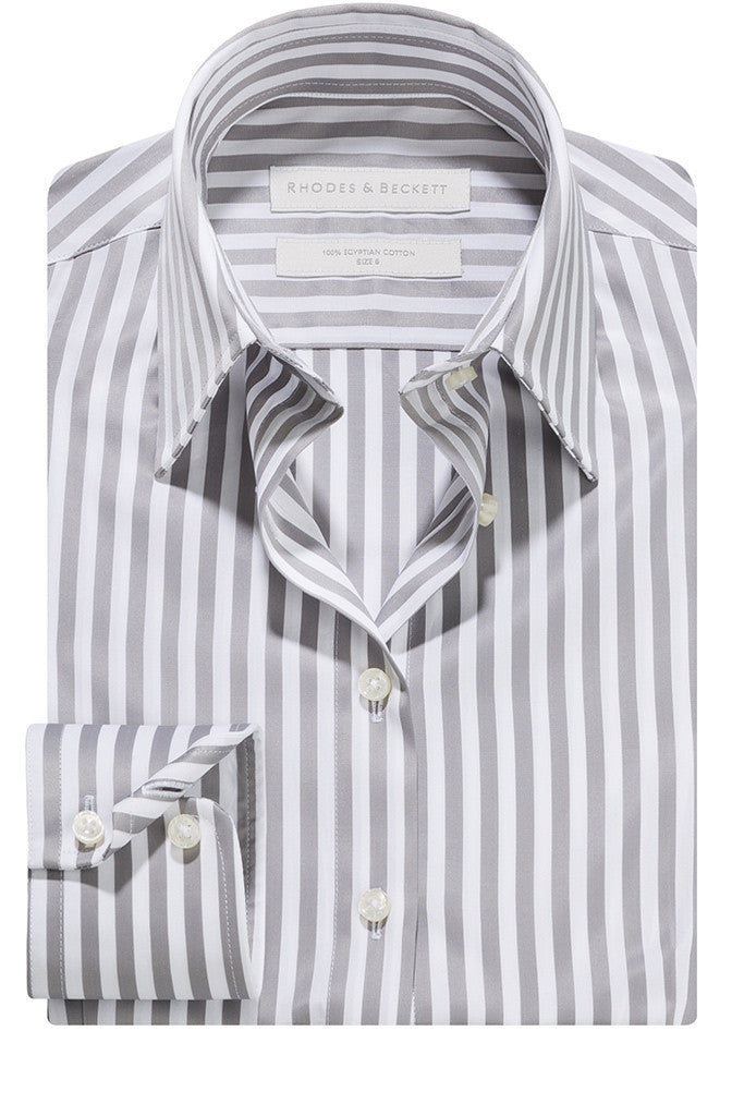 Cenere Satin Stripe Shirt