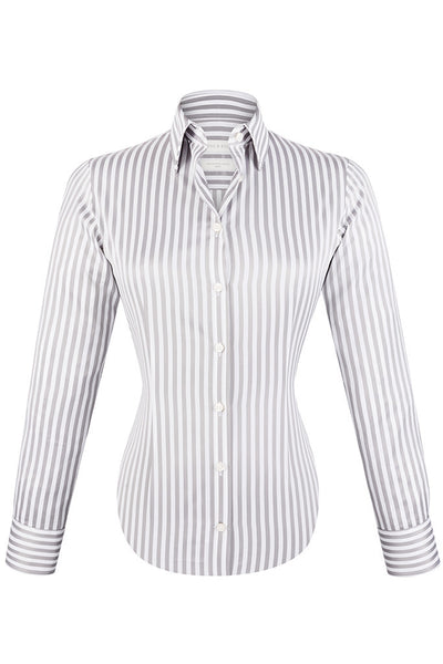 Cenere Satin Stripe Shirt