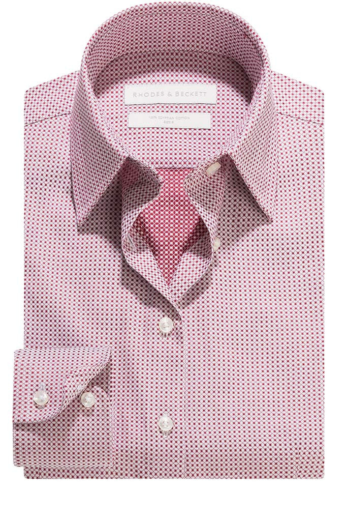 Magic Red Diamond Motif Shirt