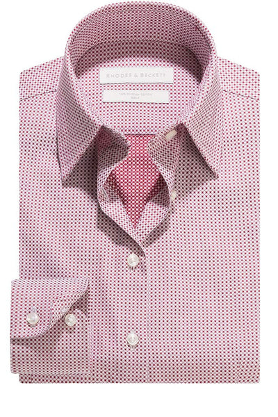 Magic Red Diamond Motif Shirt