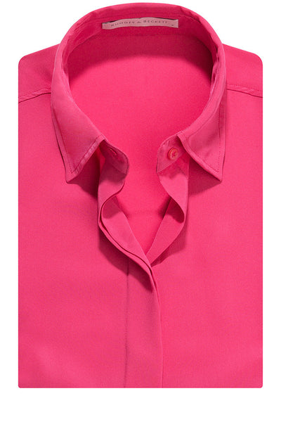 Penny Silk Sleeveless Crepe de Chine Shirt