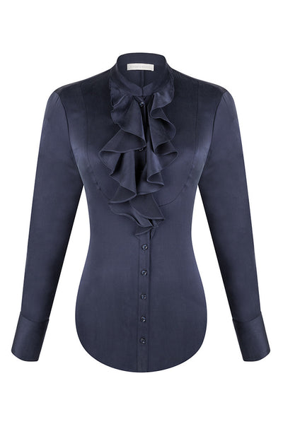 Notte Silk Stretch Satin Shirt